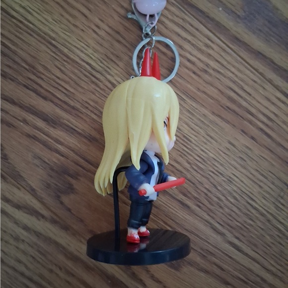 Power Chainsaw Man Anime Keychain Bag  Charm - Picture 3 of 4
